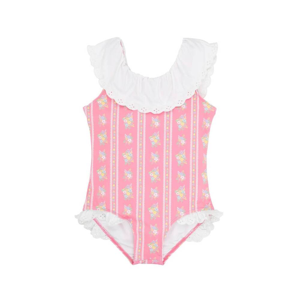 NEW BEAUFORT BONNET kid's sandy lane swimsuit in argonne forest flowers